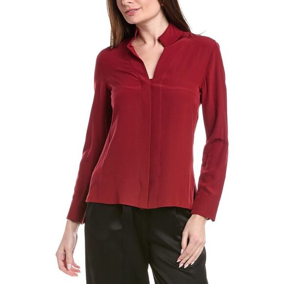 Akris WomensSilk Shirt Red